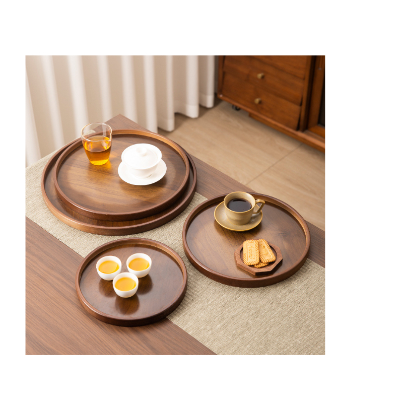 Round 4in1 Bamboo Tray