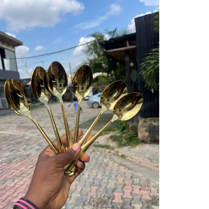 Sx9010...6pcs Gold Spoon