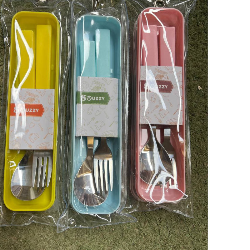 2in1 Plain Swuzzy Cutlery Set