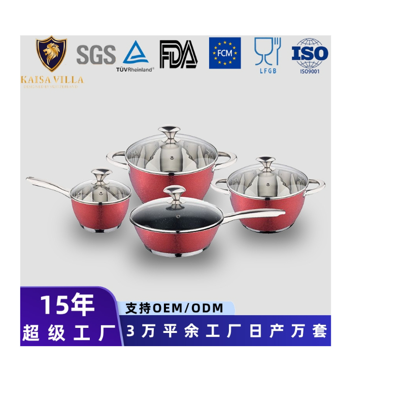 8pcs Kaisa Villa Stainless Pot Kv6693