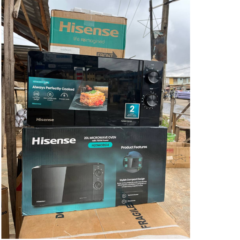 Black Hisense Microwave