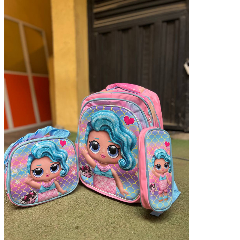 G2330 3in1 Stock Quality School Bag With Lunch Bag