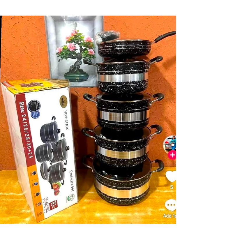 Hf5001....10pcs Nonstick Pot