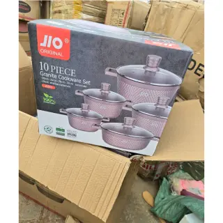 Jio 10pcs Original Granite Cookware