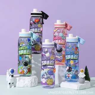 1000ml Let's Go Space Bottle With White Neck