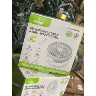 Iwin 8 Rechargeable Fan Iw8038 With Remote Foldable Fan Rotation