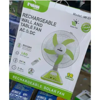 16 Inches Iwin Energy Table Solar Fan With Led