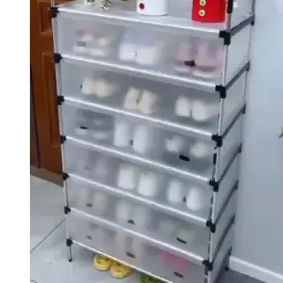 6layers Upgrade Shoe Rack With Cover