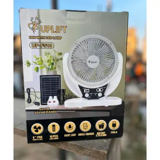 Uplift 6inches Up-f510 Table Fan With Bulbs And Solar Panel