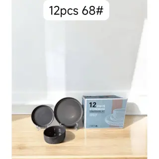 Black 12pcs Dinner Set