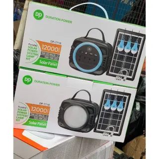 Dp 12000mah Power Kit With Solar Panel And 3 Bulbs