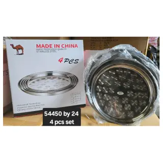 4pcs Stainless Tray Set