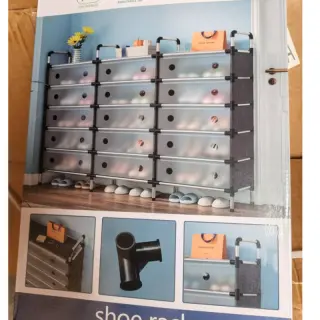 3 Rolls 6 Layers Upgraded Shoe Rack With Cover