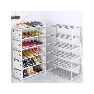 8 Layers Cloth And Iron Shoe Rack