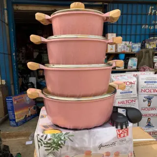 10pcs Ucc Life Granite Pot With 2 Spoons