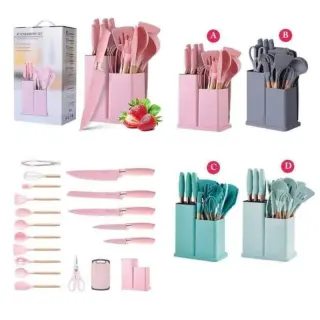 Silicon Spoon Set,knife Set And Chopping Board