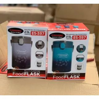 Es397 2.5l  Double Wall Insulated Food Flask With 2 Inner