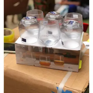 Diamond 6pcs Glass Cup