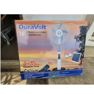 16 Inches Duravolt Fan With Solar Panel