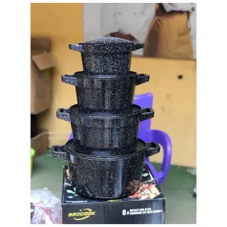 Brocook 8pcs Highest Quality Granite Pot