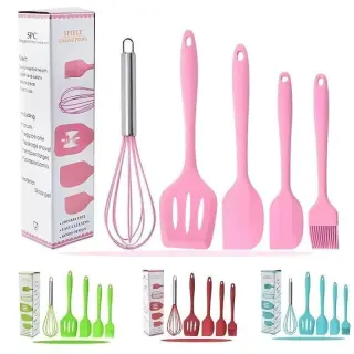 5pcs Silicon Spoon Set With Carton