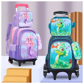 3in1 Trolley Quality School Bag