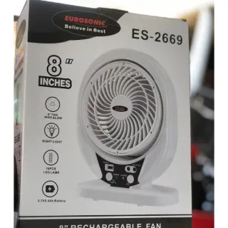 Es2669...eurosonic 8 Inches Rechargeable Fan
