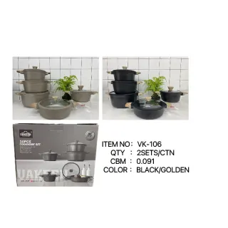 Uakeen Vk106 10pcs Cookware Set