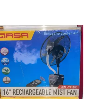 Qasa 18 Inches Rechargeable Mist Fan