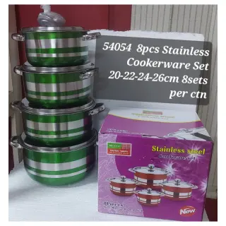 8pcs Stainless Cookware Set/ Stock Pot