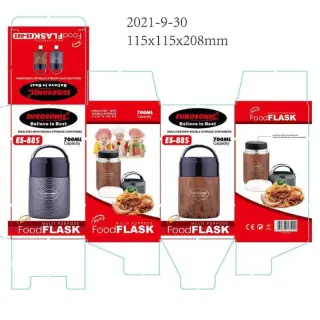 Es885...700ml Wooden Food Flask