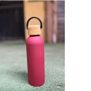 500ml Colour Vacuum Flask With Wooden Cover