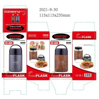 Es886 880ml Wooden Food Flask