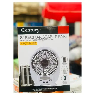 Century 8inches Fan With Solar Panel And Bulb