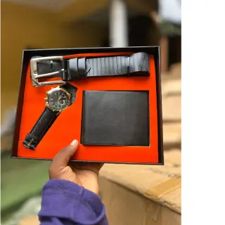 Watch,belt And Wallet Men Gift Set