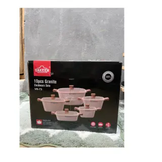 Uakeen Vk73...square 10pcs Granite Cookware Set