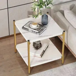 Square Marble Stool