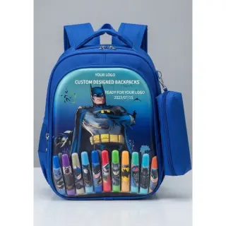 1401 Stock Quality School Bag With Purse