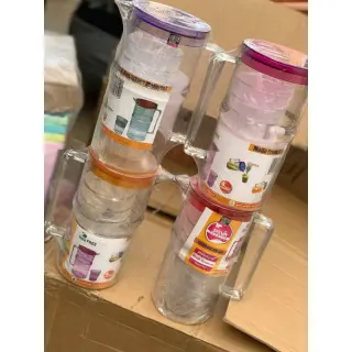 Sacvin Acrylic Celebration Jug With 4 Cups