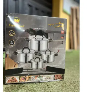 Haus Roland Hr187-5...8pcs Stainless Pot