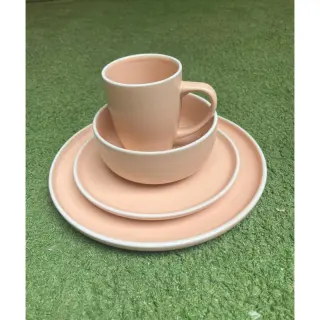 Pink 16pcs Dinner Set