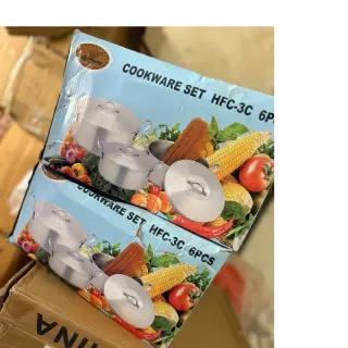 Hfc3c  6pcs Aluminium Pot