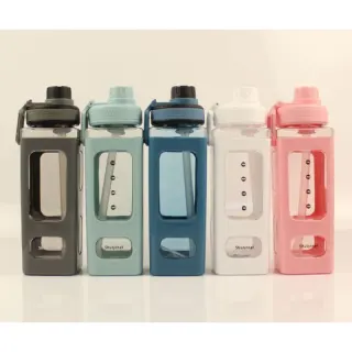 1000ml Square Bottle With Straw