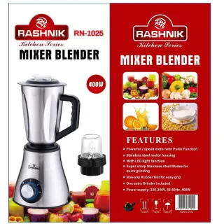 Rn1026 Rashnik 2in1 Blender With Stainless Jar