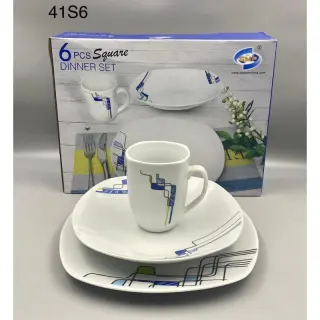 Smp 6pcs Square Dinner Set
