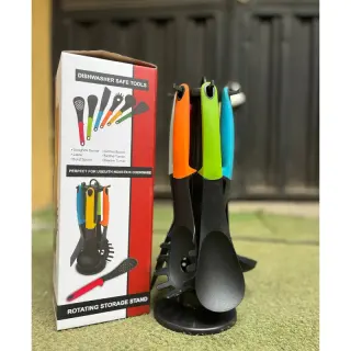 6pcs Colour Nonstick Spoon With Stand