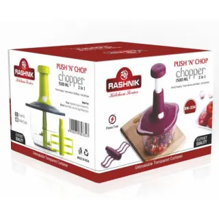 Rashnik 1500ml Push N Chop Chopper