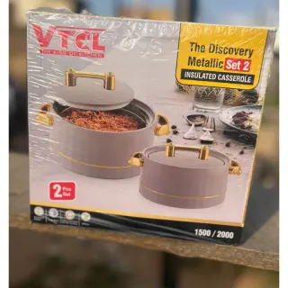 2pcs Discovery Metallic Insulated Bowl