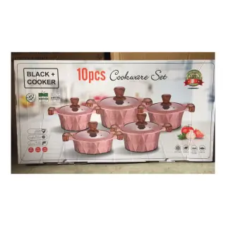 Black+cookware 10pcs Granite Pot