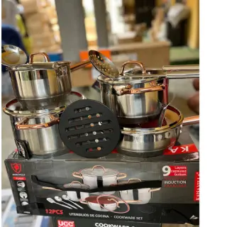Kv6636..12pcs Kaisa Villa Stainless Pot With Spoons